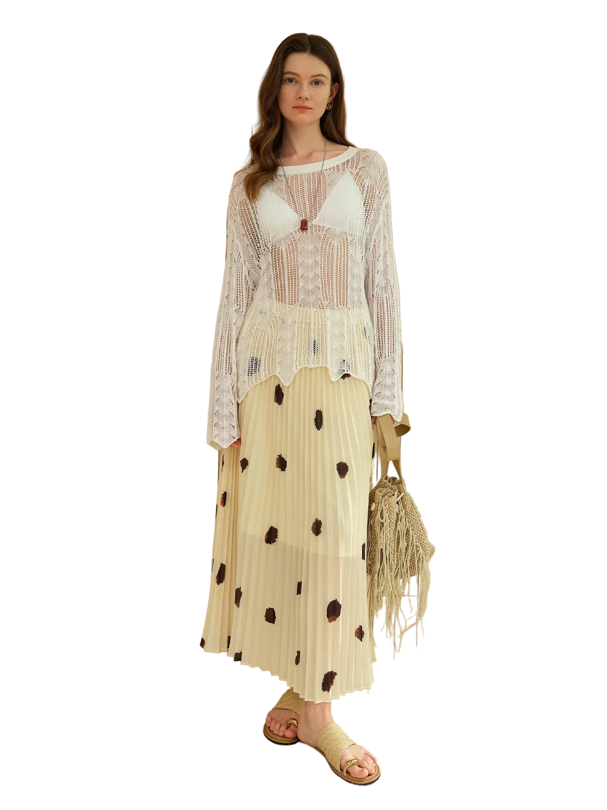 French Retro Pleated High Waist Skirt | Plus Size Summer Chic