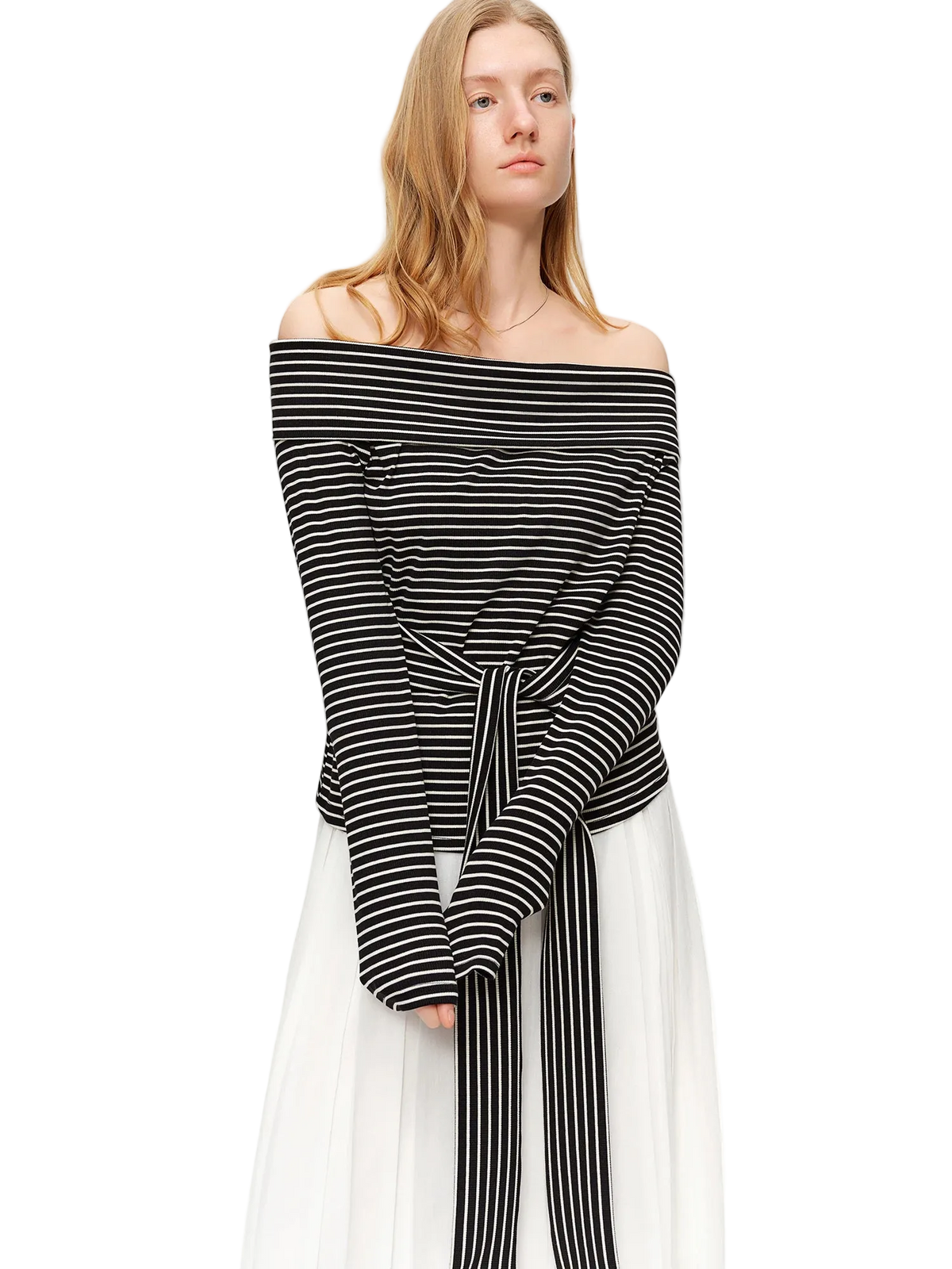 Women's Off-Shoulder Lapel T-Shirt - Relaxed Casual Spring Top