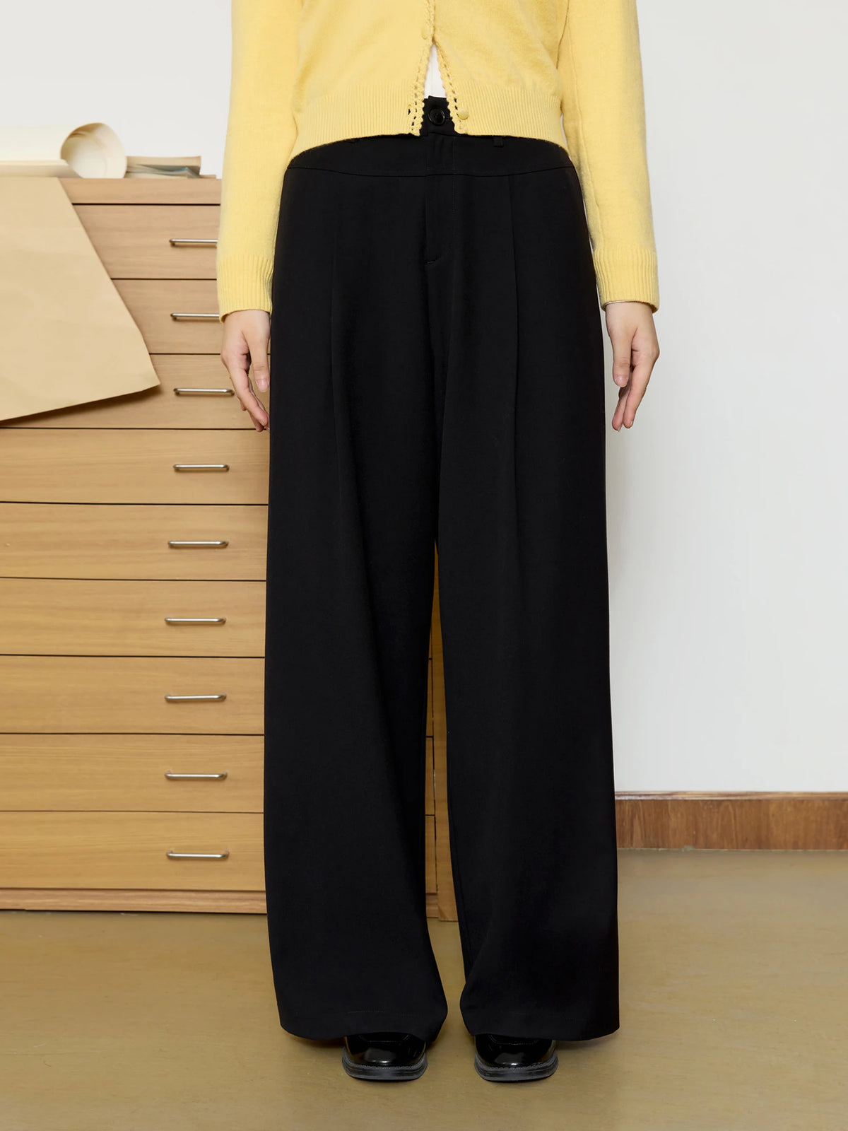 Women's High Waist Straight Pants - Chic Commuter Slim Long Trousers