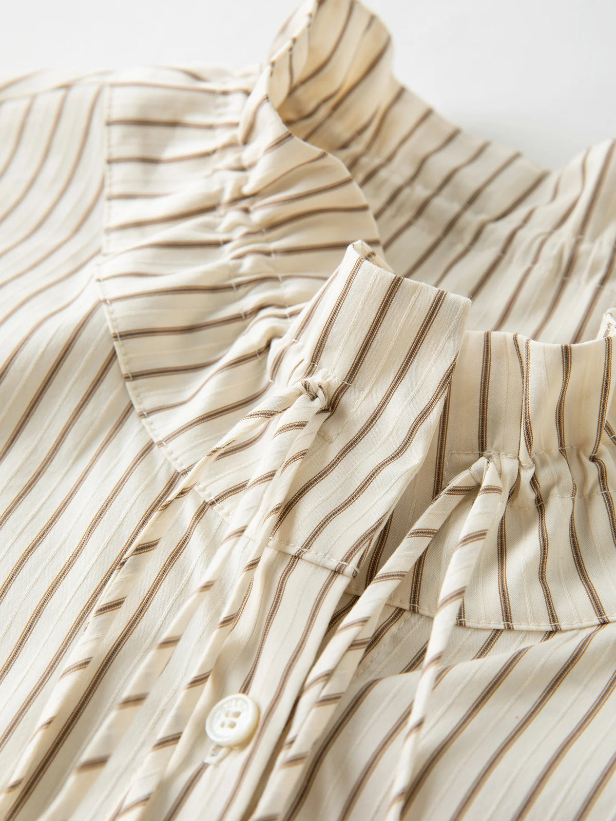Women's French Striped Ribbon Shirt - Plus Size Chic Autumn Top