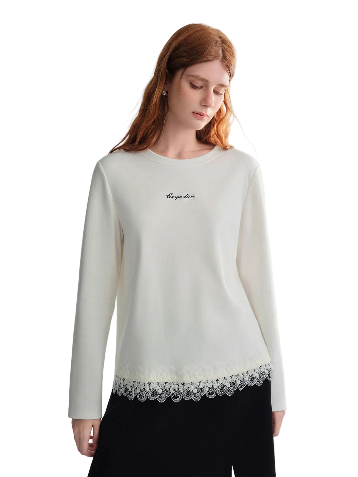 Women's Vintage Letter Embroidery Long Sleeve T-Shirt - Streetwear