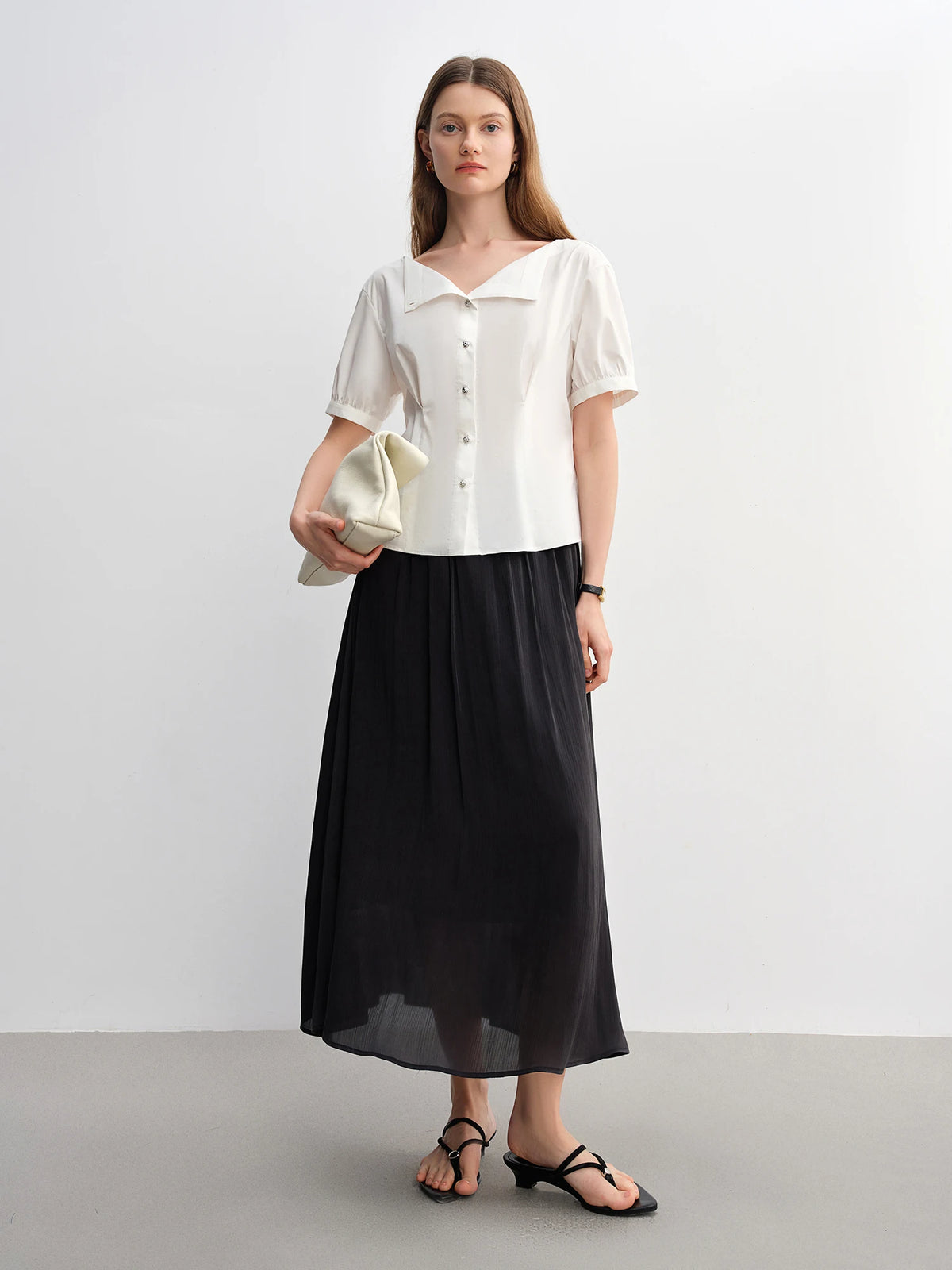 Strapless Slim-Fit Summer Top - Elegant Solid Color Women's Blouse