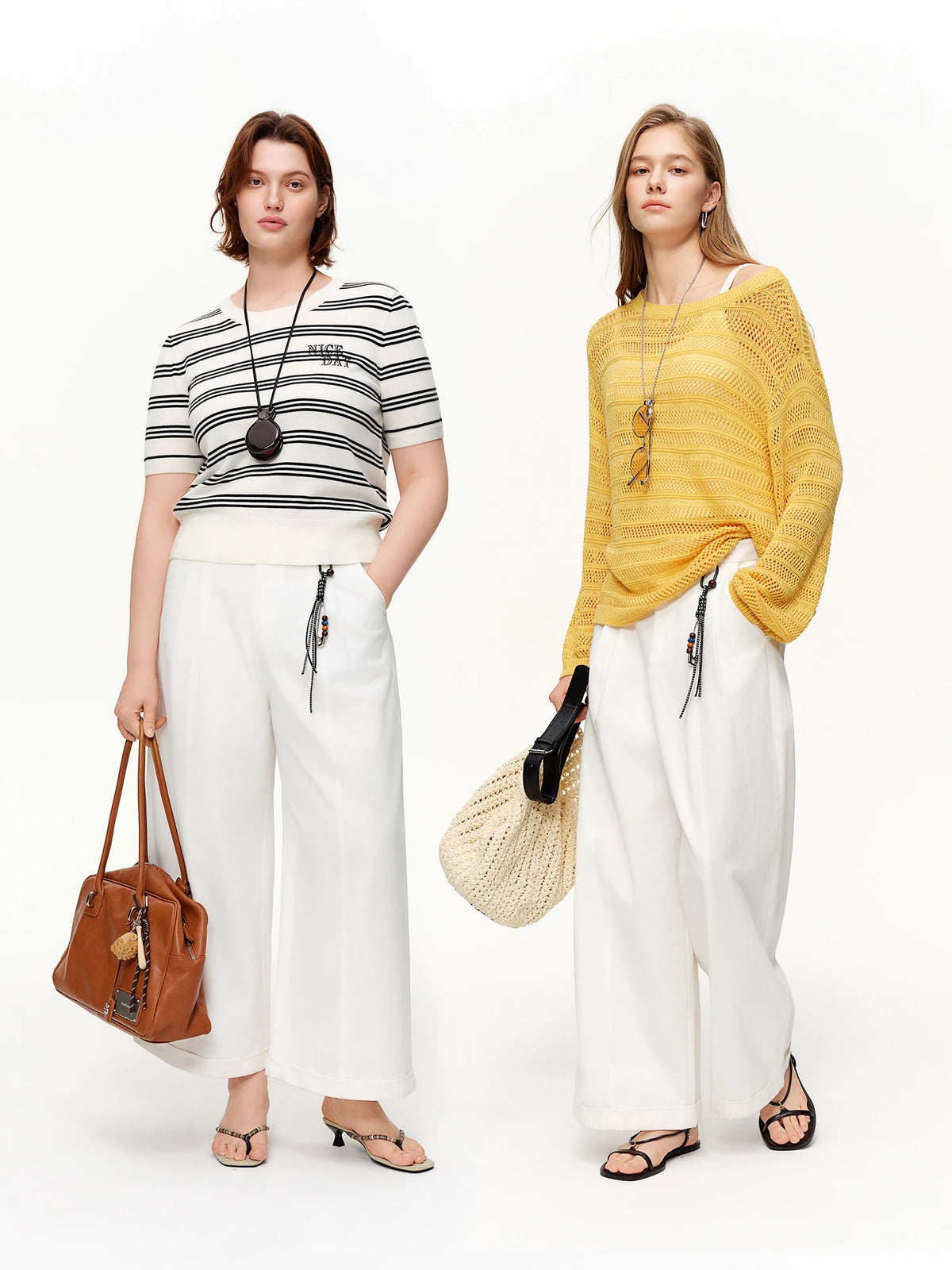 Women's High Waist Wide Leg Trousers Minimalist Casual Pants