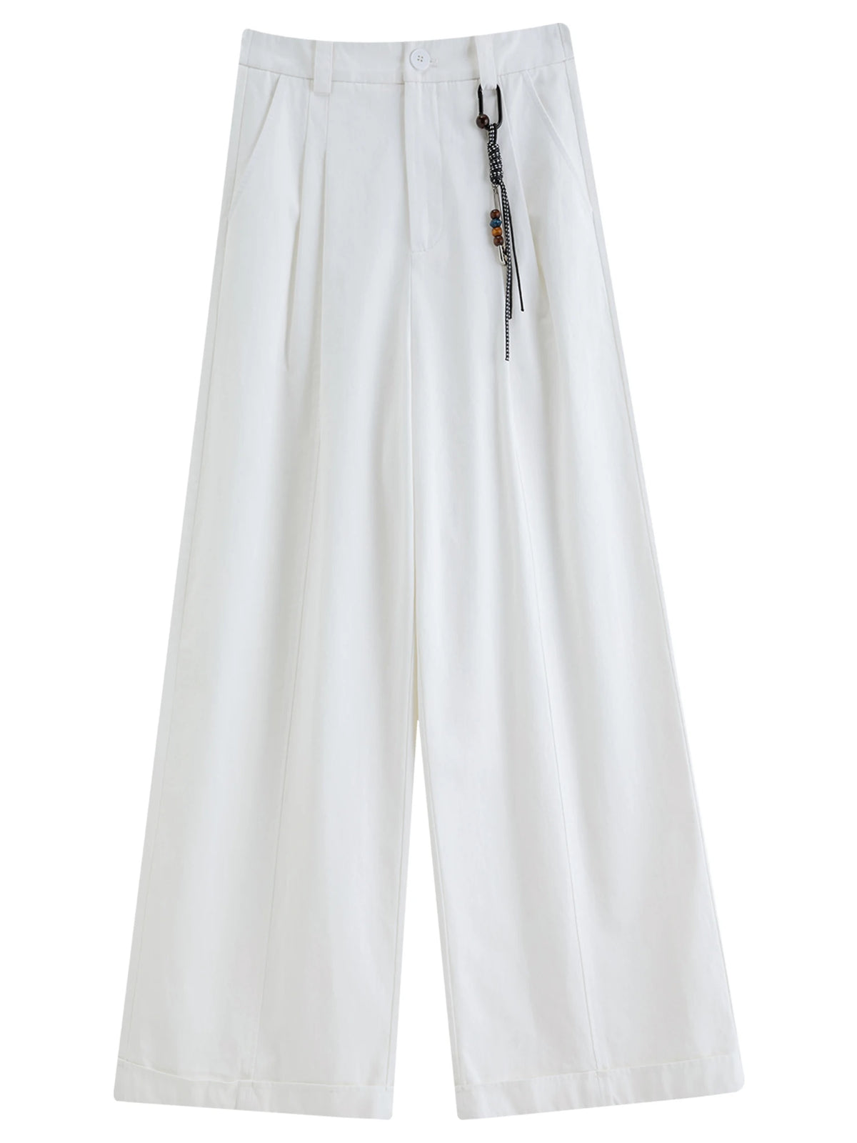 Women's High Waist Wide Leg Trousers Minimalist Casual Pants