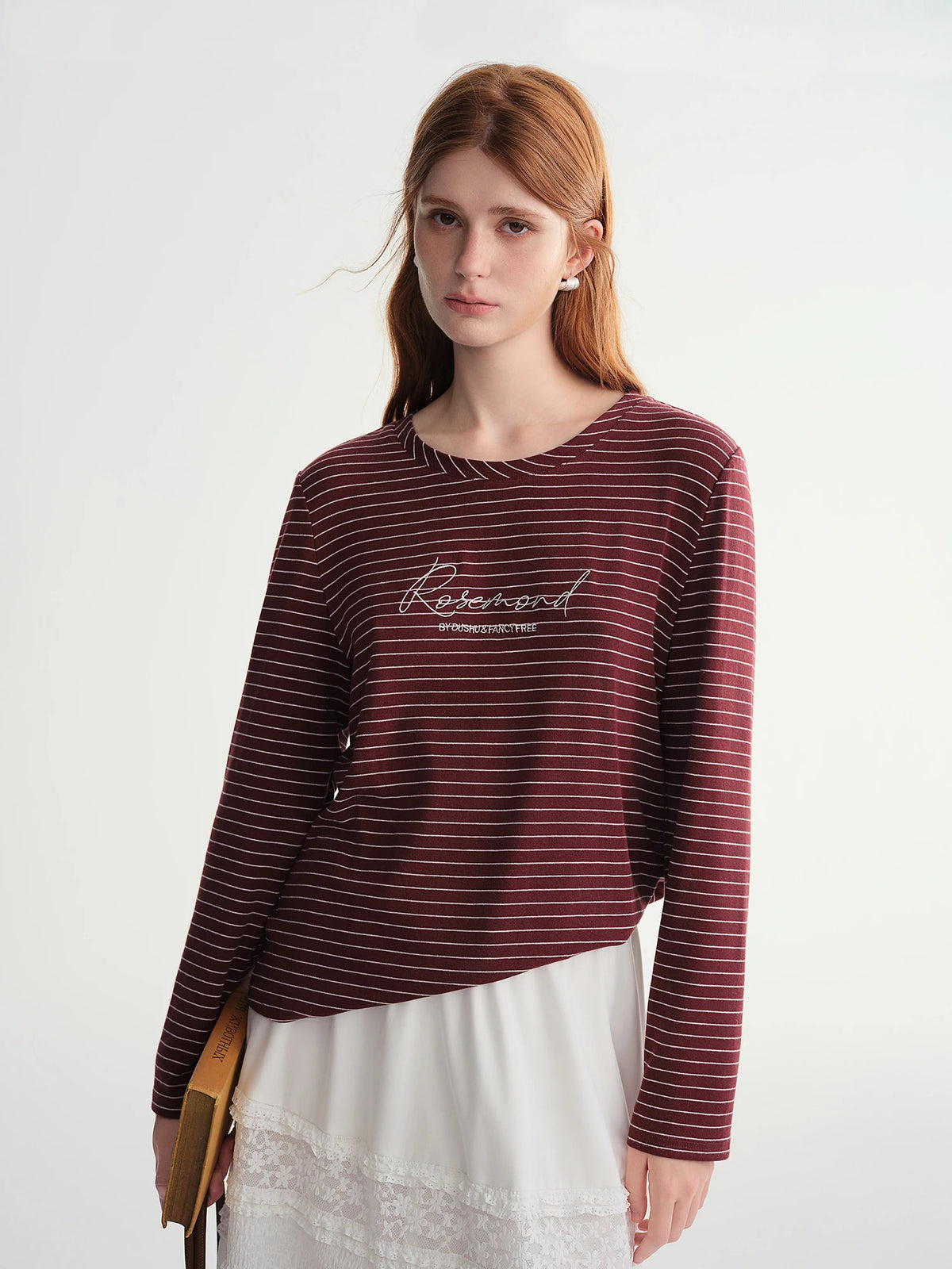 Women's Vintage Letter Embroidery Long Sleeve T-Shirt - Streetwear