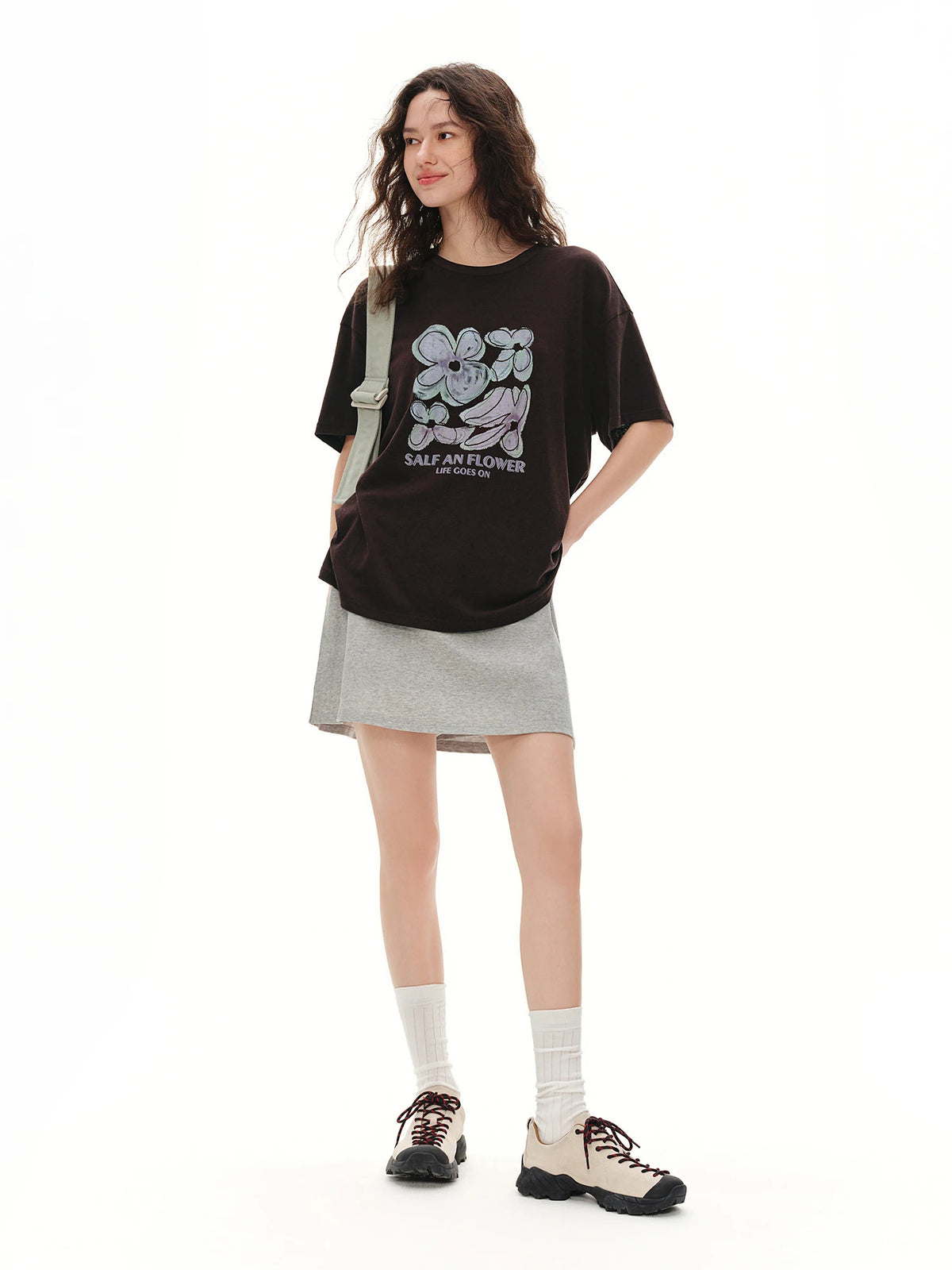 Women's Relaxed Cotton Printed Tee - Summer Coquette Style Top