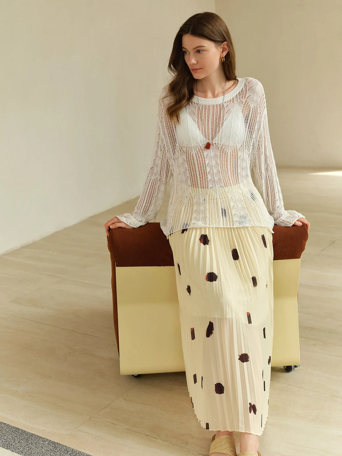 French Retro Pleated High Waist Skirt | Plus Size Summer Chic