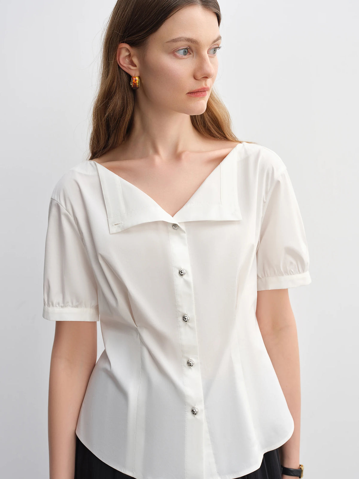 Strapless Slim-Fit Summer Top - Elegant Solid Color Women's Blouse