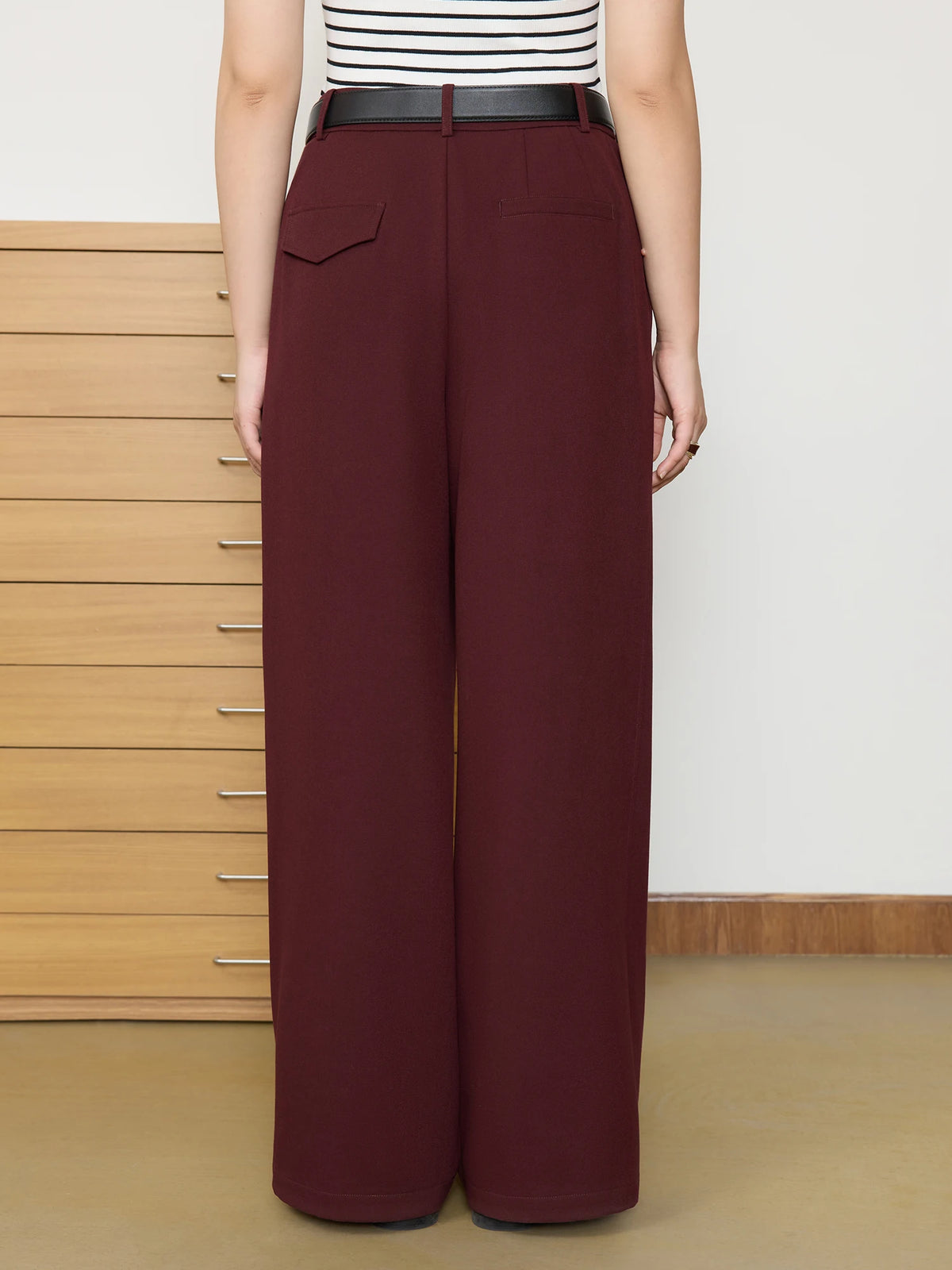Women's High Waist Straight Pants - Chic Commuter Slim Long Trousers