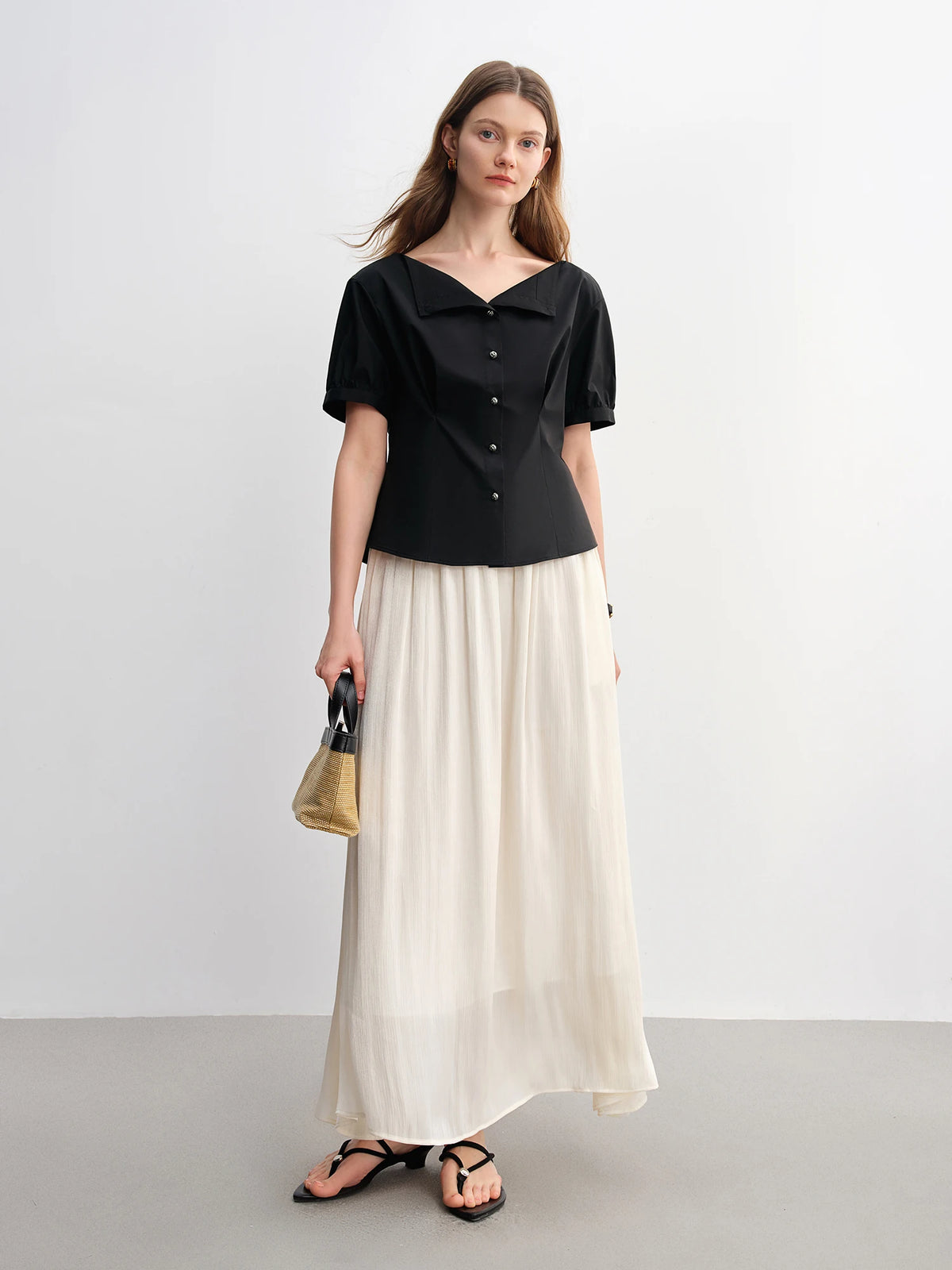 Strapless Slim-Fit Summer Top - Elegant Solid Color Women's Blouse